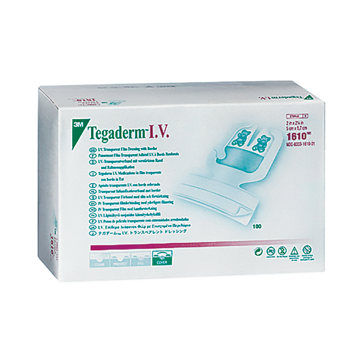 Tegaderm™ I.V. Transparentverband mit Pflasterstreifen