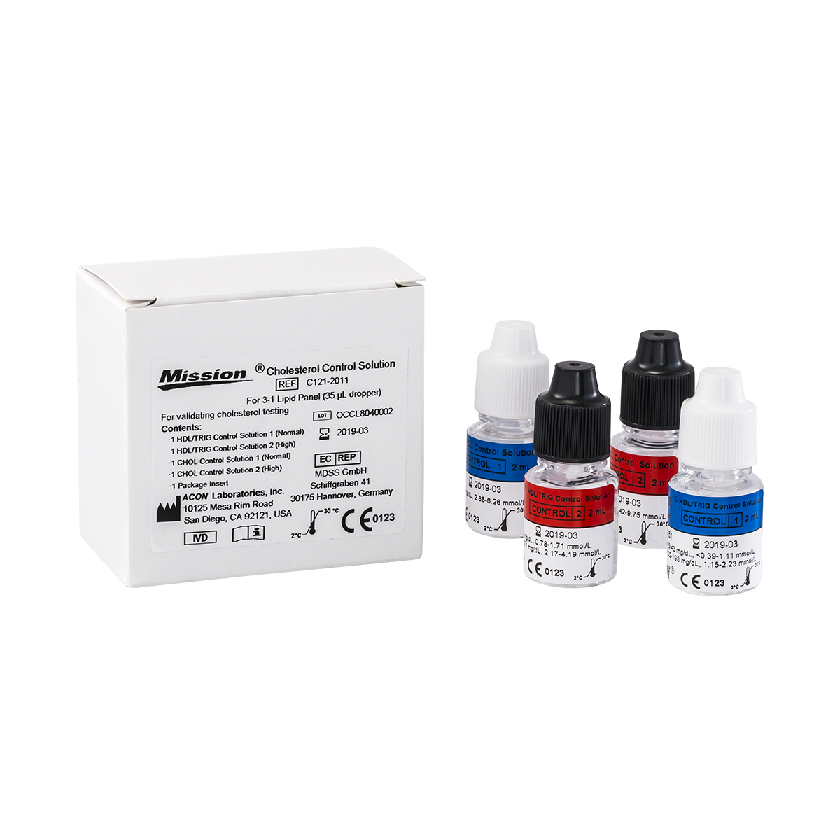 Mission 3-in-1 Kontrolllösung (Cholesterin-Messgerät)