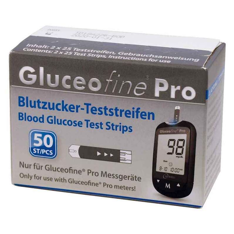 Gluceofine® Pro Blutzucker-Teststreifen