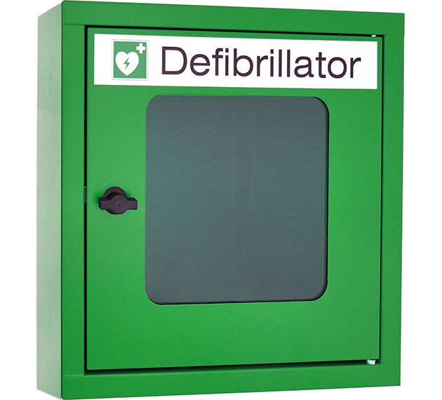 Wandkasten aus Stahl mit Sichtfenster aus Acrylglas