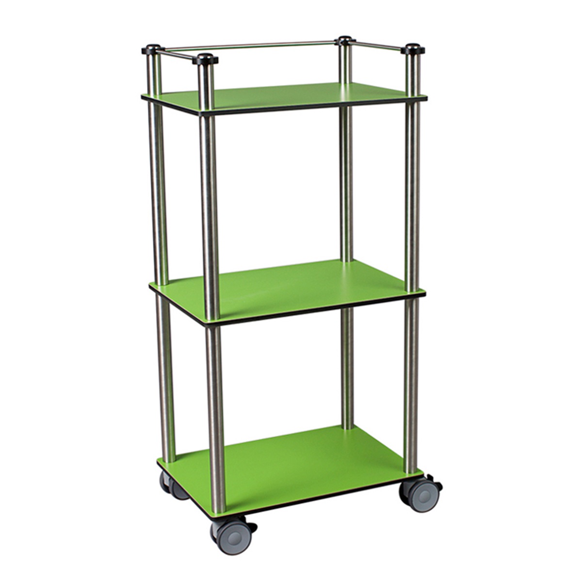 Etagenwagen mit 3 Böden mit Reling