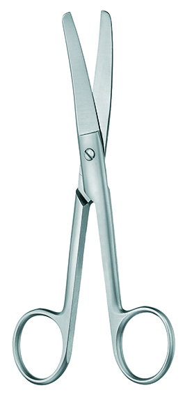 Chirurgische Schere gebogen