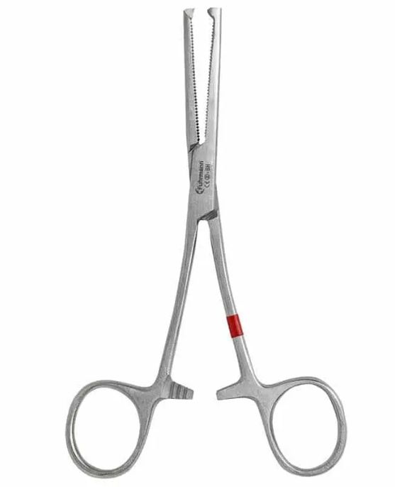 Einmal-Klemme Kocher (14,0 cm, chir., gerade)